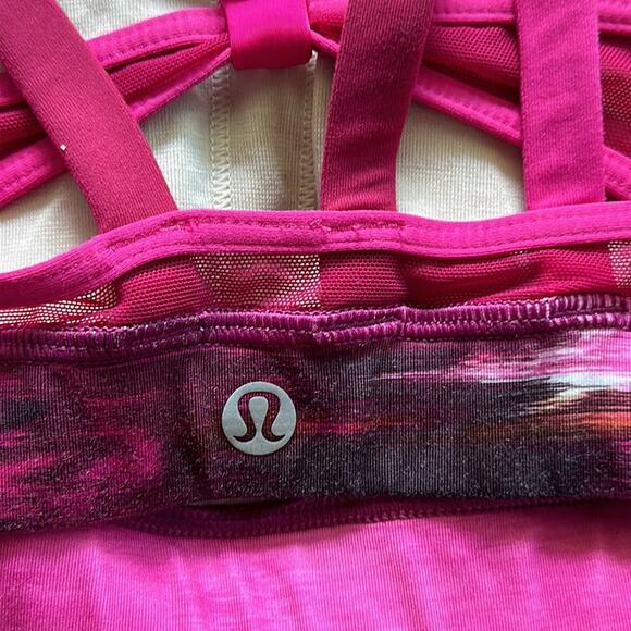 Lululemon Energy Exhale Sports Bra Size 4 Strappy Back Medium Support - Picture 3 of 5